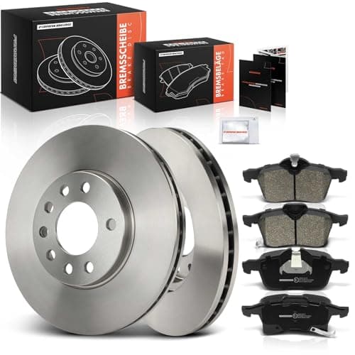 Image of Frankberg Brake Kit incl. 2x Brake Disc + 4x Brake Pad Front Compatible with Zafira/Zafira Family B A05 Astra H A04 Astra H Twintop A04 Replace# 93181189