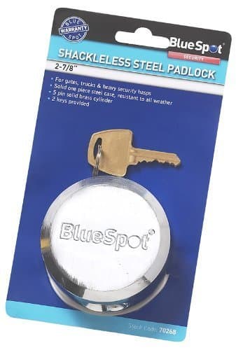 Image of Blue Spot 70268 73mm Shackleless Heavy Duty Round Padlock by Blue Spot Tools