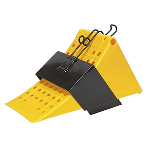 Image of Sealey CV127 Wheel Chock with Bracket Single Commercial