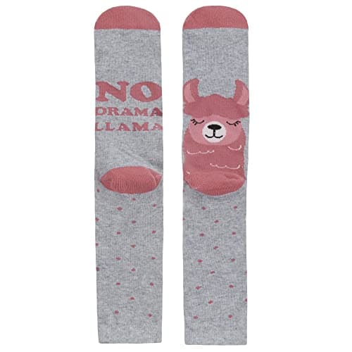 Image of Metzuyan Ladies Womens 1 Pair Novelty Slogan Cotton Rich Socks Mid Calf Funky Colourful No Drama 4-8