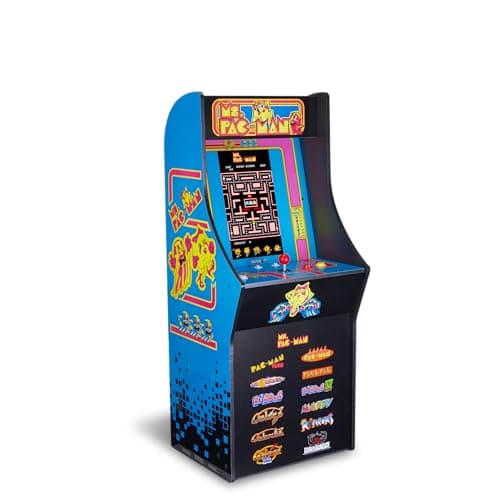 Image of "Arcade1Up Ms. PAC-MAN Classic SE Arcade Game Machine � 1.22 Meter Cabinet, 13 Classic Video Games, 39.62 cm IPS Display, Easy Assembly, Perfect for At-Home Gaming"