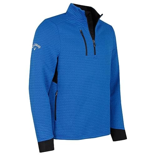 Image of Callaway Golf Mens Midweight Textured Sweater - Lapis Blue - S