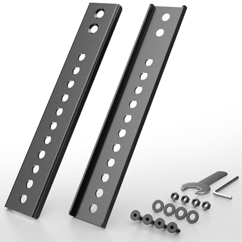 Image of PUTORSEN VESA Extension Bracket Kit for TVs with Low VESA Mounting Patterns - 2 Vertical Extension Plates for Wall and Ceiling Mounts, Black