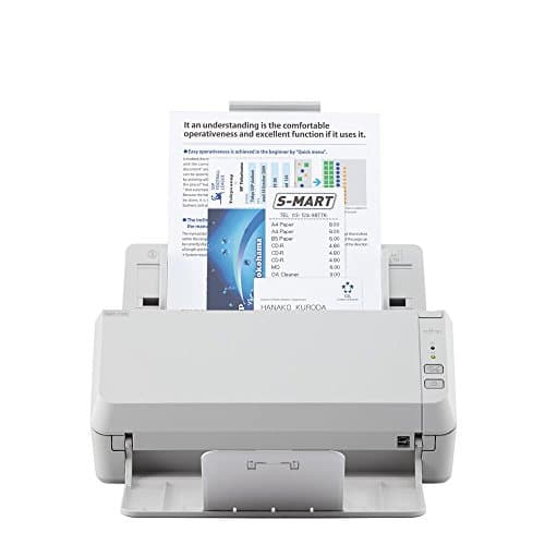 Image of Fujitsu SP-1125 Document Scanner. 25 ppm, 50 ipm, A4, Duplex (colour), 50 Sheet ADF. 600dpi, USB 2.0 (cable in the box), PaperStream IP (TWAIN, ISIS), Presto! Page Manager, ABBYY FineReader Sprint. Dropbox, Google Drive, SkyDrive, Box, SugarSync and Evern