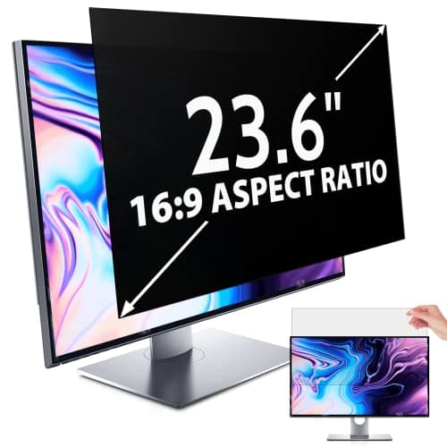 Image of IPROKKO 23.6 Inch Computer Privacy Screen Filter for 16:9 Aspect Ratio, Anti Blue Light Glare Removable Screen Protective Film