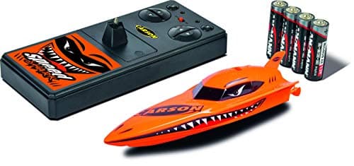 Image of Carson 500108036 Shark Nano 2.0 2.4G 100% RTR Remote Controlled RC Speed Boat Racing Boat with Remote Control Orange