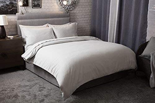 Image of 100% Brushed Cotton Flanelette Superking Size Fitted Sheet 30cm Deep 175gsm (Grey)