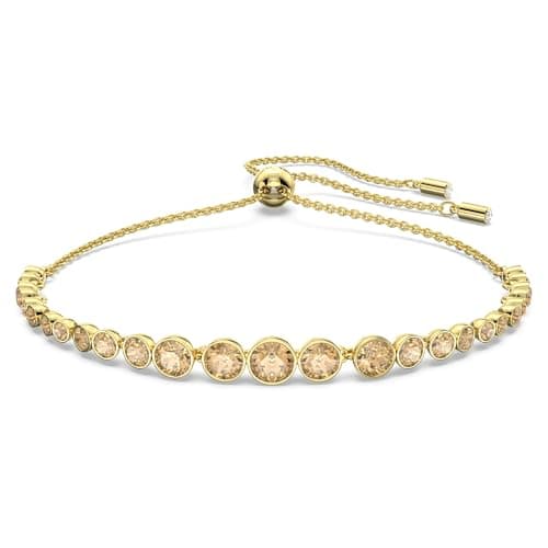 Image of Swarovski Imber Emily bracelet, Mixed round cuts, Gold tone, Gold-tone plated