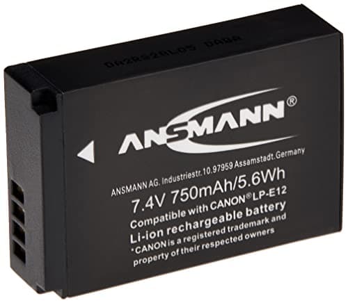 Image of ANSMANN Li-Ion 7.4V Camera Battery Replacement For LP-E12 [Pack of 1] Compatible with Canon Cameras Including EOS 100D, EOS M, EOS M10, EOS M100, EOS M50, Powershot SX70 HS - 5 Year Warranty