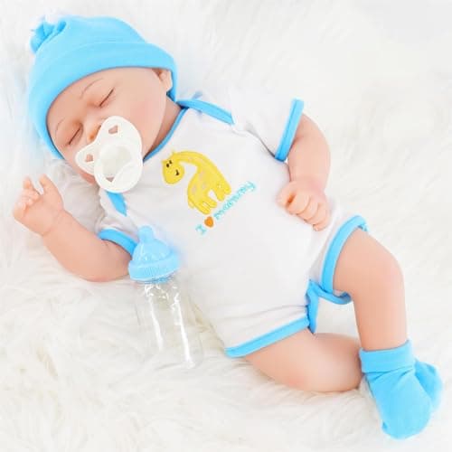 Image of The Magic Toy Shop BiBi Doll Reborn Baby Douglas - Realistic Boy Doll with Lifelike Features, Soft Vinyl & Cloth Body, Accessories Included, Perfect for Kids Aged 3+, 42 cm Newborn