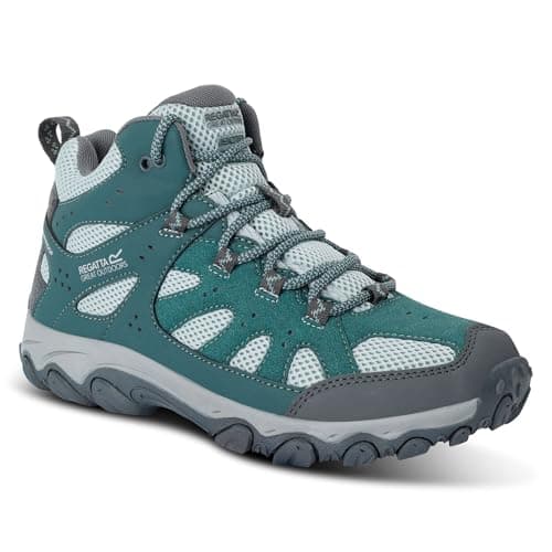 Image of Regatta Womens Edgepoint IV Mid Walking Ankle Boots Water Resistant Cushioned Hiking Footwear
