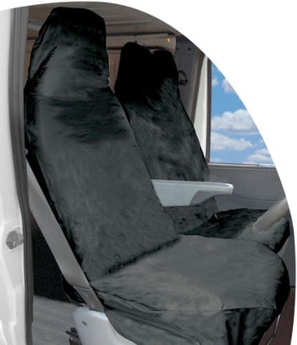 Image of Extra Heavy Duty Waterproof Black Van Seat Protector Set