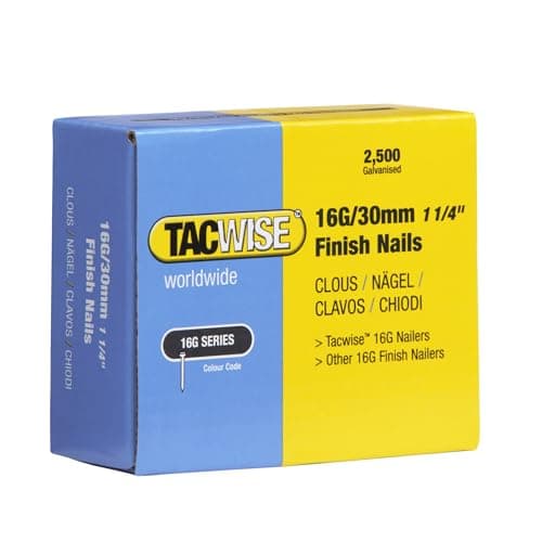 Image of Tacwise 16G/30mm Straight Brad Finish Nails - (2500 box) F16 30 mm Silver 0293