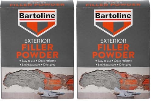 Image of Bartoline Exterior Filler Powder 1.5 kg – Heavy-Duty Cement-Based Repair for Brick, Wood & Stone – Crack-Free & Weatherproof (Pack of 2)