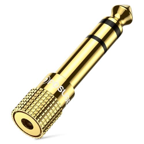 Image of POSUGEAR 6.35 mm Male to 3.5 mm Female Jack Adapter, Headphone Jack Adapter 6.35 3.5 Audio Stereo Headphone Jack Adapter Gold Plated for Headphones, Piano, Amplifier, Tablet etc