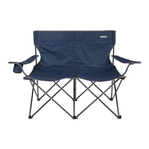 Image of Regatta Isla Logo Travel 2 Person Camping Chair (One Size) (Navy/Seal Grey)