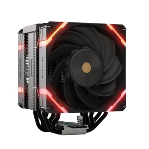 Image of Valkyrie Vind SL125 CPU Air Cooler – 2×120mm ARGB PWM Fans (Standard + Reversed) – 230W TDP – 6 Copper Heatpipes – AMD AM5, AM4 – INTEL LGA 1851, 1700, 1200/1151 Compatible – Sync Ready | Black