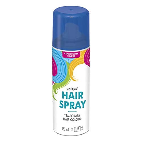 Image of Neon Blue Temporary Hair Spray (4.5 fl. oz) 1 Count - Easy-to-Use Colorful Hair Styling for Festivals, Parties, and Events
