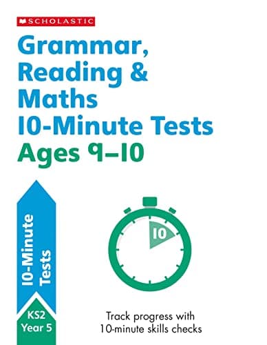 Image of Quick test grammar, reading and maths activities for children ages 9-10 (Year 5). Perfect for Home Learning. (10 Minute SATs Tests)