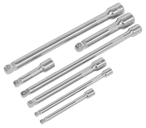 Image of Sealey Ak770 Wobble/Rigid Extension Bar Set 7Pc 1/4 3/8 and 1/2Sq Drive