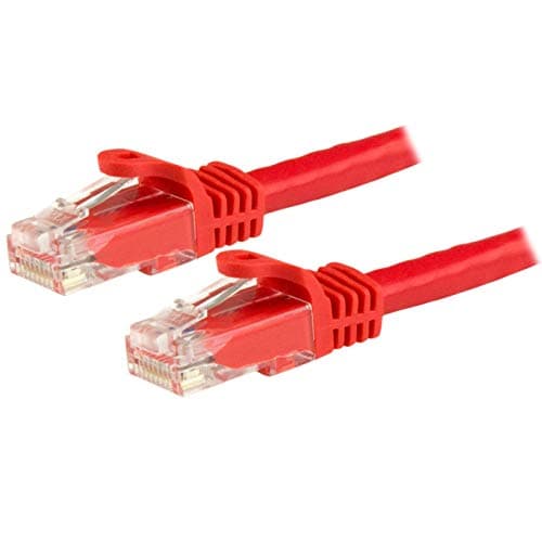 Image of StarTech.com 3m CAT6 Ethernet Cable - Red CAT 6 Gigabit Ethernet Wire -650MHz 100W PoE++ RJ45 UTP Category 6 Network/Patch Cord Snagless w/Strain Relief Fluke Tested UL/TIA Certified (N6PATC3MRD)