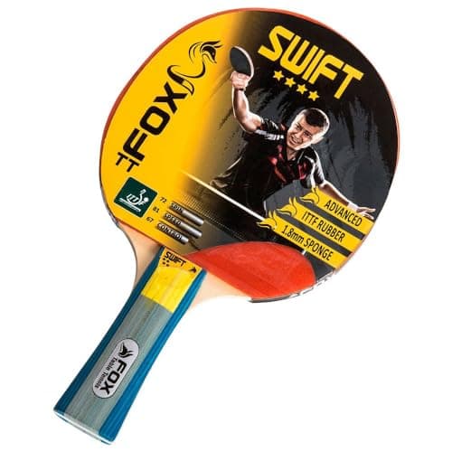 Image of Fox TT Swift 4 Star Table Tennis Bat - Red, one size