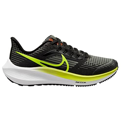 Image of NIKE Boy's Nike Air Zoom Pegasus 39 Sneaker, Black Volt Barely Volt Total Orange, 5 UK