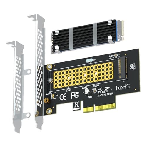 Image of GLOTRENDS PA09-HS M.2 NVMe to PCIe 4.0 X4 Adapter with M.2 Heatsink for M2 NVMe SSD