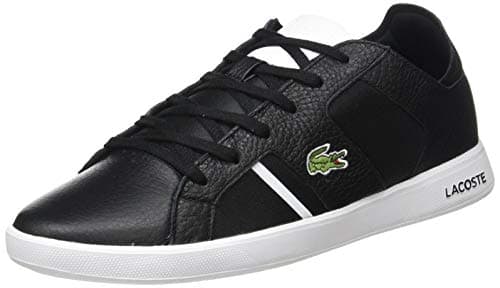 Image of Lacoste 39SMA0010 Men’s Trainers, Black (Blk/Wht 312), 6.5 UK