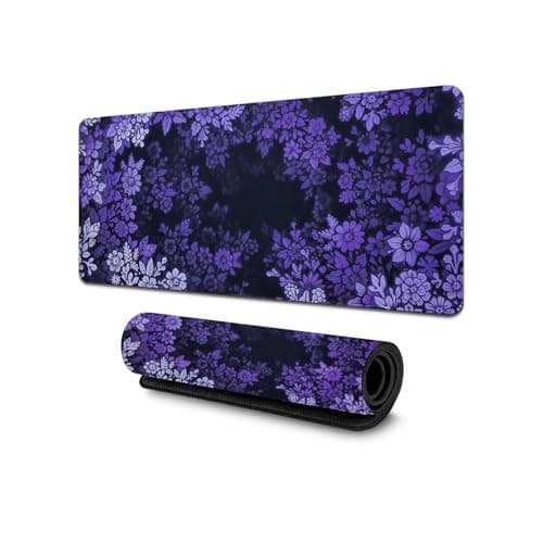 Image of APMGONT Large Gaming Mouse Pad (800x300mm) Non Slip Mouse Pad Japanese Keyboard Mat Gaming Keyboard Mousepad with Rubber Base for Desk, Laptop, Home, Office (Purple)