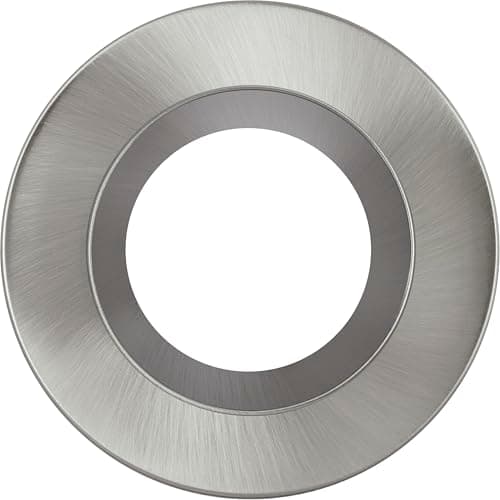 Image of Luceco Recessed Bezel for Downlights, Slim Profile, FType MK2, FType Essence, FType Ultra, LED Downlight Accessories, Brushed Steel, 76mm Cut-Out, FTBZRBS