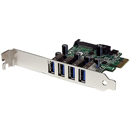 Image of StarTech.com 4-Port PCI Express SuperSpeed USB 3.0 Controller Card with UASP - USB 3.0 Expansion Card with SATA Power (PEXUSB3S4V)