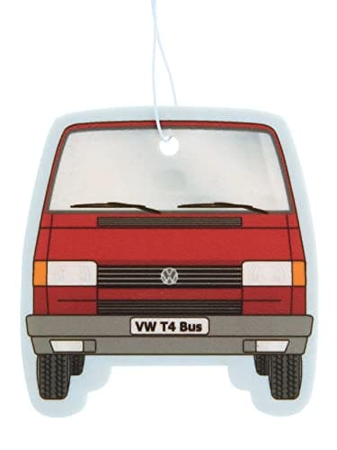 Image of BRISA VW Collection - Volkswagen Air Freshener, Room Freshener, Deodorizer for Cars T4 Bus Campervan Motif (Bus Front/Vanilla/Red)