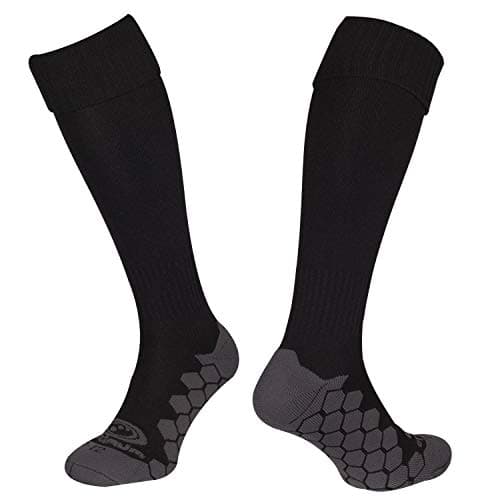 Image of Optimum Classico Sports Socks - Moisture-Wicking, Breathable, Cushioned for Football, Rugby, Athletics - Lightweight, Quick-Dry Black, Junior (3-6)