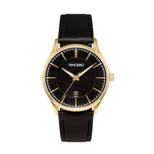 Image of Vincero Luxury Watch for Men - Kairos Men's Watch with Mesh Watch Band, Italian Men's Wrist Watch, 38mm Analog Watch with Japanese Quartz Movement, Black