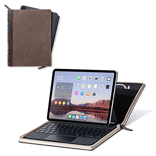 Image of Twelve South BookBook Vol 2 for 12.9-inch iPad Pro (Gen 3 and 4), M1 | Hardback leather Cover with Pencil/document/cable storage for iPad Pro + Apple Pencil