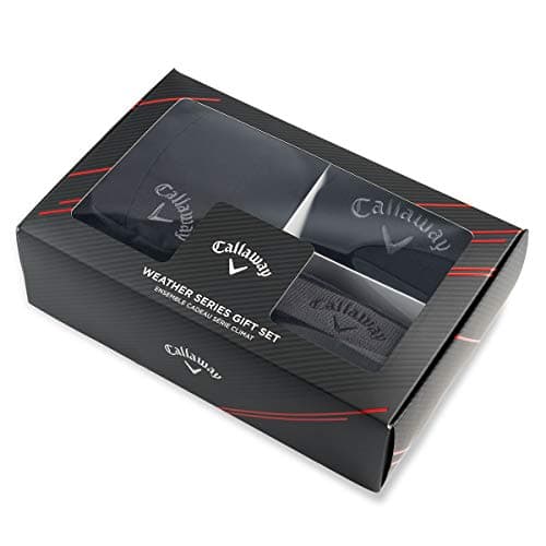 Image of Callaway Golf Winter Beanie Hat, Socks & Mittens Golf Gift Pack, Black