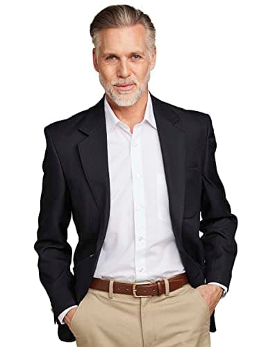 Image of Mens Single Breasted Classic Oxford Blazer-Tailored/Full Fitting (Size: 54) (Colour: Black)
