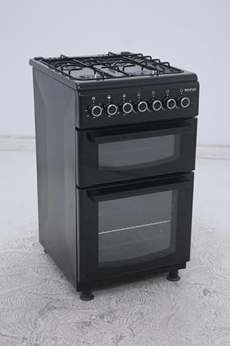 Image of BlueFlame DG5403XBZB 50 cm Freestanding Dual Fuel Cooker With Double Cavity Oven - Black