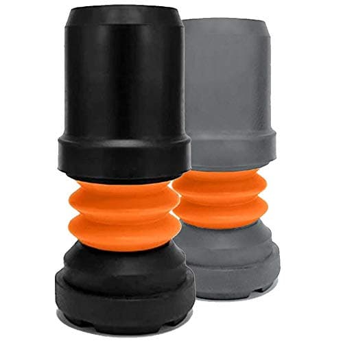 Image of Flexyfoot Shock Absorbing Walking Stick Ferrule – Choice of Ferrule Sizes & Colours Available Here – Improves Grip, Improves Safety, Reduces Slips, Reduces Shock – 16mm Black