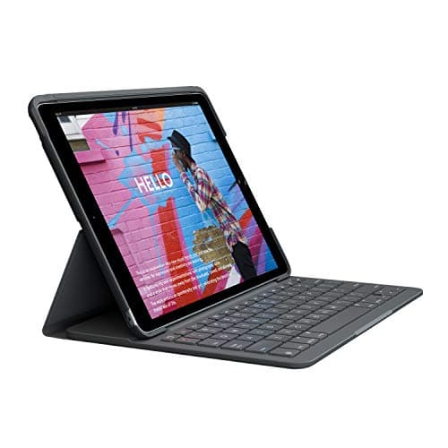 Image of Logitech iPad (7th, 8th and 9th Generation) Keyboard Case | Slim Folio with Integrated Wireless Keyboard (Graphite)