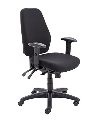 Image of Office Hippo 24-Hour High Back Office Chair, Orthopaedic Design Chair with Adjustable Arms, Ratchet Back and Tilt, Moulded Seat & Back, 5 Year Component & 2 Year Upholstery Guarantee - Black