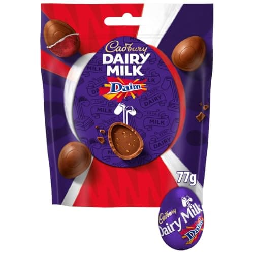 Image of Cadbury Dairy Milk Daim Mini Chocolate Eggs Bag 77g