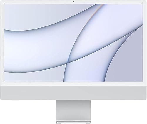 Image of 2021 Apple iMac with Apple M1 Chip with 8-Core CPU (24-inch, 16GB RAM, 1TB SSD Storage) (QWERTY English) Silver (Renewed)