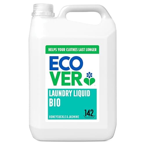 Image of Ecover Concentrated Bio, Laundry Detergent Refill, Laundry Washing Liquid, Honeysuckle & Jasmine, 142 Washes, 5L