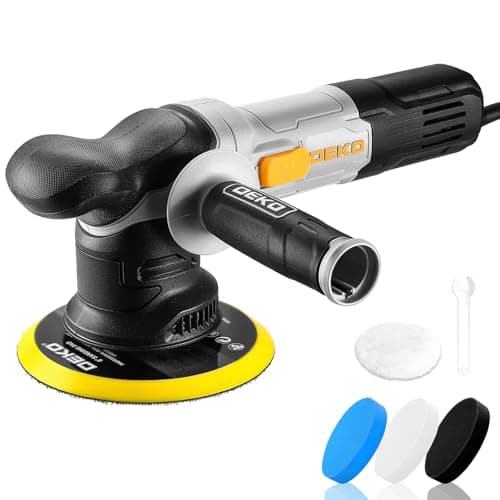 Image of Dual Action Polisher Buffer Machine: DEKOPRO 800W Electric Random Polish Kit with 150MM Pad, 6 Variable Speed 1800-5500RPM 9MM Orbit- for Car Detailing Polishing Waxing