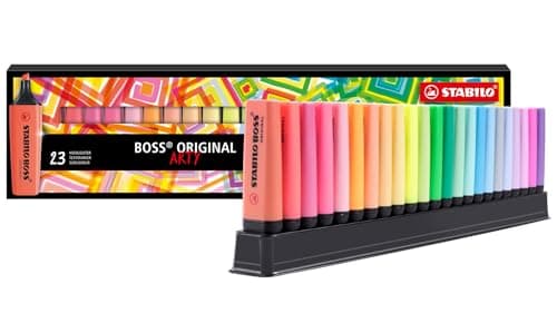Image of STABILO BOSS ORIGINAL - Highlighter - ARTY - Deskset of 23 - Assorted Colours