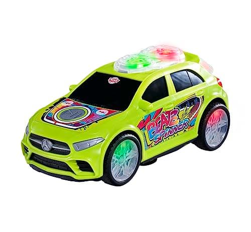 Image of Dickie Toys - Mercedes-Benz A-Class Beat Spinner (23.5 cm) - Dancing Streets N BEATZ Toy Car, Motorised, Hip Hop Beats, Music & Colour Changing, Battery Operated, Car for Children from 3 Years