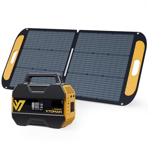 Image of VTOMAN FlashSpeed 300 Portable Power Station Up to 600W Output - 230Wh Solar Generator Bundle with 110W Solar Panel, LiFePO4 Battery, 3000 Cycles, 100W USB-C, 6 Outlets for Camping, RV, Fishing