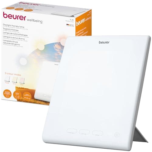 Image of Beurer TL45 Perfect Day Daylight Therapy Lamp, Simulation of Daylight at 10,000 lux medically recognised to Ease Symptoms of SAD, 3 Functions to Regulate Day/Night Rhythm, Energise, Focus and Rest